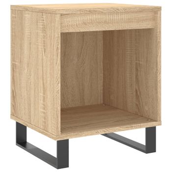 Vidaxl Mesita De Noche Madera De Ingeniería Roble Sonoma 40x35x50 Cm Marrón