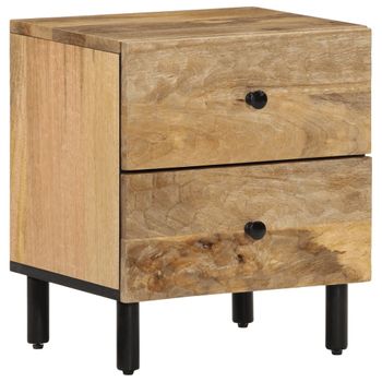 Vidaxl Mesita De Noche De Madera Maciza De Mango 40x33x46 Cm Marrón