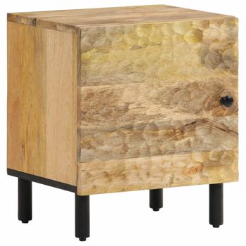 Vidaxl Mesita De Noche De Madera Maciza De Mango 40x33x46 Cm Marrón