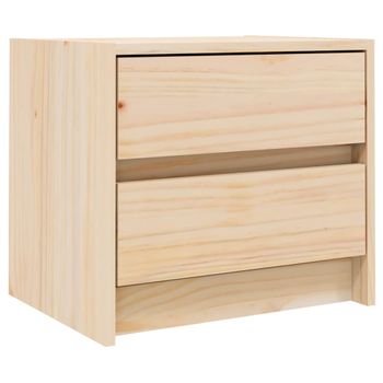 Vidaxl Mesita De Noche Madera Maciza De Pino 40x31x35,5 Cm Marrón