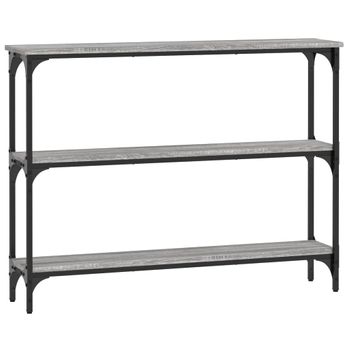 Vidaxl Mesa Consola Madera De Ingeniería Gris Sonoma 100x22,5x75 Cm