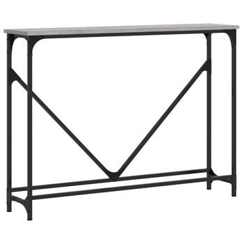 Vidaxl Mesa Consola Madera De Ingeniería Gris Sonoma 102x22,5x75 Cm