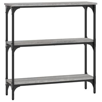 Vidaxl Mesa Consola Madera De Ingeniería Gris Sonoma 75x22,5x75 Cm