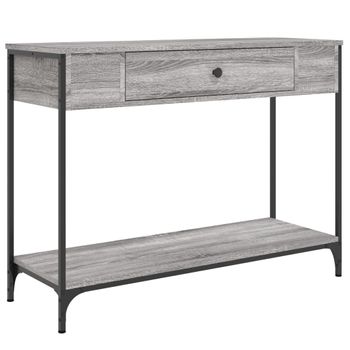 Vidaxl Mesa Consola Madera De Ingeniería Gris Sonoma 100x34,5x75 Cm