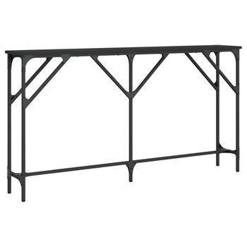 Vidaxl Mesa Consola Madera De Ingeniería Negro 140x23x75 Cm