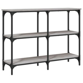 Vidaxl Mesa Consola Madera De Ingeniería Gris Sonoma 100x29x75 Cm