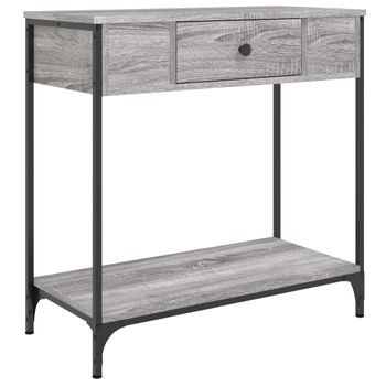 Vidaxl Mesa Consola Madera De Ingeniería Gris Sonoma 75x34,5x75 Cm