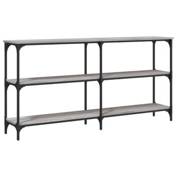 Vidaxl Mesa Consola Madera De Ingeniería Gris Sonoma 150x29x75 Cm