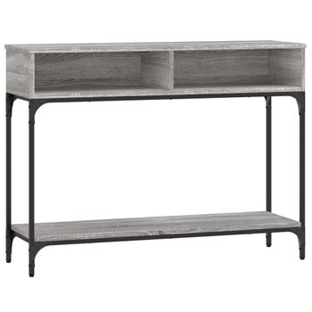 Vidaxl Mesa Consola Madera De Ingeniería Gris Sonoma 100x30,5x75 Cm