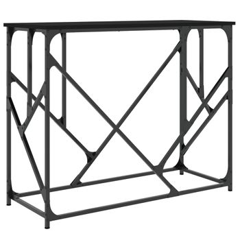 Vidaxl Mesa Consola Madera De Ingeniería Negra 100x40x80 Cm