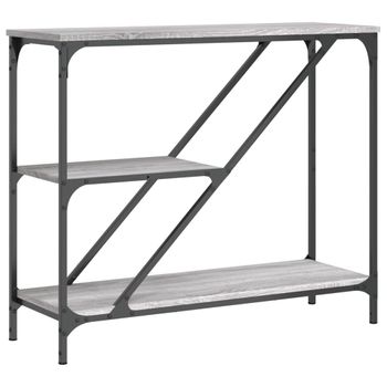 Vidaxl Mesa Consola Madera De Ingeniería Gris Sonoma 88,5x30x75 Cm