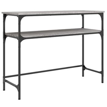 Vidaxl Mesa Consola Madera De Ingeniería Gris Sonoma 100x35,5x75 Cm