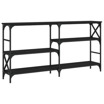 Vidaxl Mesa Consola Madera De Ingeniería Negra 150x29x76,5 Cm