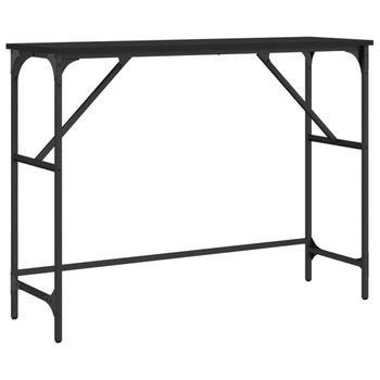 Vidaxl Mesa Consola Madera De Ingeniería Negro 100x32x75 Cm