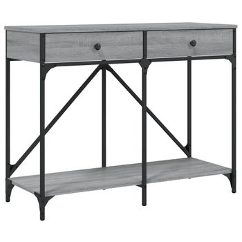 Vidaxl Mesa Consola Madera De Ingeniería Gris Sonoma 100x39x78,5 Cm