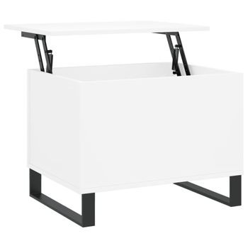 Vidaxl Mesa De Centro Madera Contrachapada Blanco 60x44,5x45 Cm