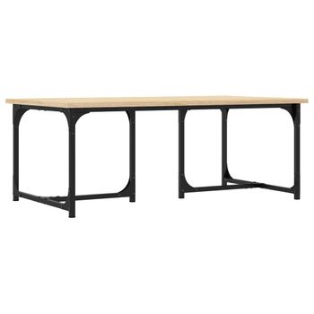 Vidaxl Mesa De Centro Madera Contrachapada Roble Sonoma 90x50x35 Cm Marrón