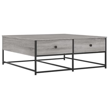 Vidaxl Mesa De Centro Madera De Ingeniería Gris Sonoma 100x99x40 Cm