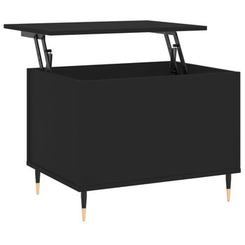 Vidaxl Mesa De Centro Madera Contrachapada Negro 60x44,5x45 Cm