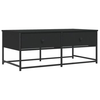 Vidaxl Mesa De Centro Madera De Ingeniería Negro 100x51x40 Cm