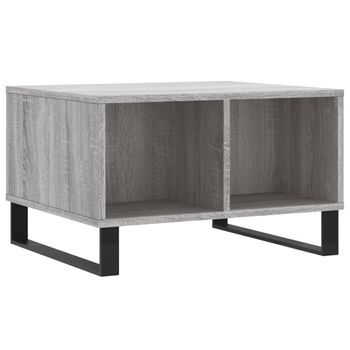 Vidaxl Mesa De Centro Madera Contrachapada Gris Sonoma 60x50x36,5 Cm