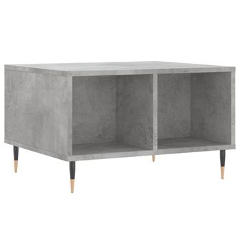 Vidaxl Mesa De Centro Madera Contrachapada Gris Hormigón 60x50x36,5 Cm