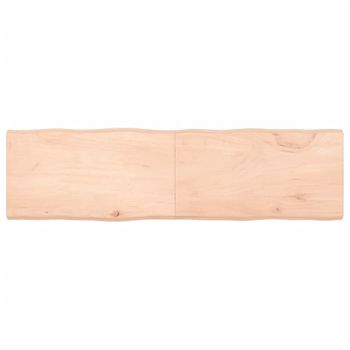 Vidaxl Tablero De Mesa Madera Maciza Borde Natural 180x50x(2-6) Cm Marrón