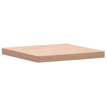 Vidaxl Tablero De Mesa Cuadrado De Madera Maciza De Haya 50x50x4 Cm Marrón