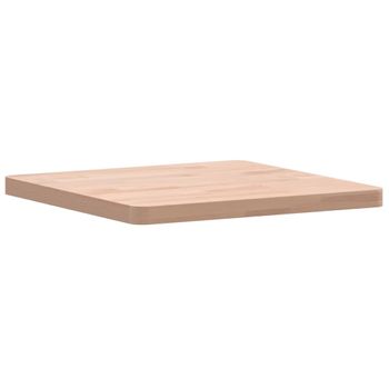 Vidaxl Tablero De Mesa Cuadrado De Madera Maciza De Haya 40x40x2,5 Cm Marrón