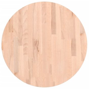 Vidaxl Tablero Redondo De Madera Maciza De Haya Ø60x2,5 Cm Marrón