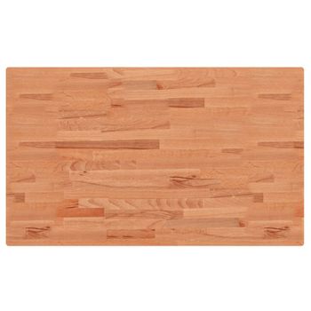 Vidaxl Tablero Rectangular De Madera Maciza De Haya 100x60x1,5 Cm Marrón