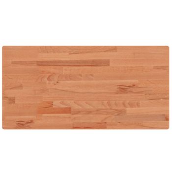 Vidaxl Tablero Rectangular De Madera Maciza De Haya 100x50x1,5 Cm Marrón