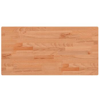 Vidaxl Tablero Rectangular De Madera Maciza De Haya 80x40x2,5 Cm Marrón