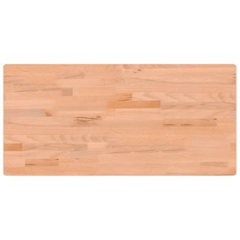 Vidaxl Tablero De Banco De Trabajo Madera Maciza De Haya 115x55x2,5 Cm Marrón