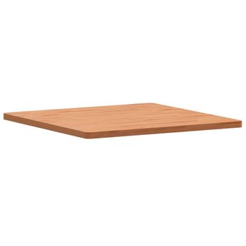 Vidaxl Tablero De Mesa Cuadrado De Madera Maciza De Haya 70x70x2,5 Cm Marrón