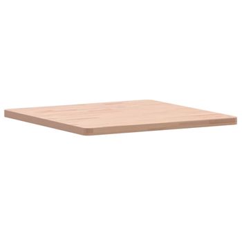 Vidaxl Tablero De Mesa Cuadrado De Madera Maciza De Haya 60x60x2,5 Cm Marrón