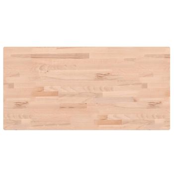 Vidaxl Tablero Rectangular De Madera Maciza De Haya 80x40x1,5 Cm Marrón