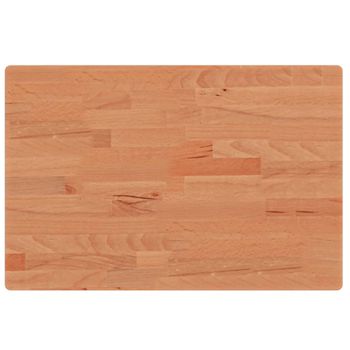 Vidaxl Tablero Rectangular De Madera Maciza De Haya 60x40x2,5 Cm Marrón