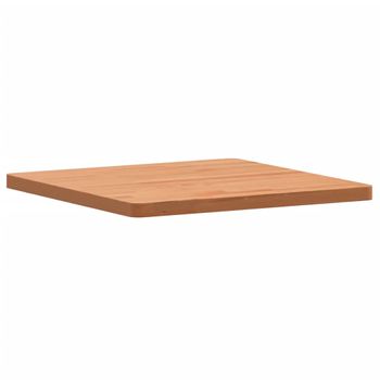 Vidaxl Tablero De Mesa Cuadrado De Madera Maciza De Haya 50x50x2,5 Cm Marrón