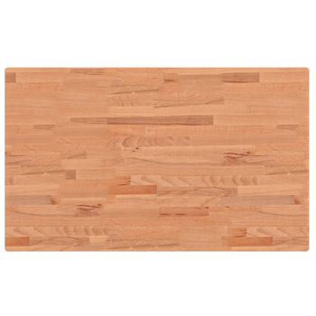 Vidaxl Tablero Rectangular De Madera Maciza De Haya 100x60x2,5 Cm Marrón