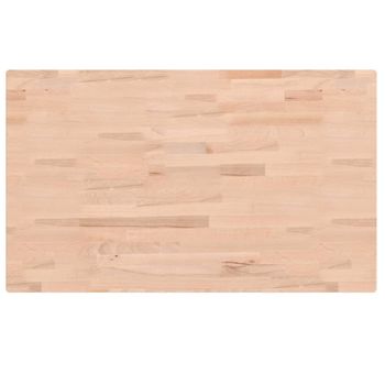 Vidaxl Tablero Rectangular De Madera Maciza De Haya 100x60x4 Cm Marrón