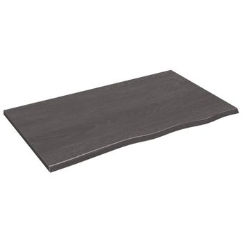 Vidaxl Tablero Mesa Madera De Roble Tratada Marrón Oscuro 100x60x2 Cm