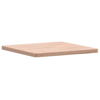 Vidaxl Tablero De Mesa Cuadrado De Madera Maciza De Haya 50x50x2,5 Cm Marrón