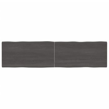 Vidaxl Tablero Mesa Madera Tratada Borde Vivo Marrón 160x40x(2-4) Cm