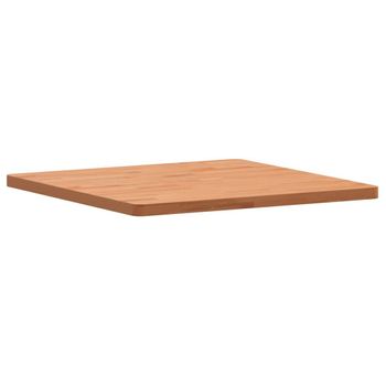 Vidaxl Tablero De Mesa Cuadrado De Madera Maciza De Haya 60x60x2,5 Cm Marrón