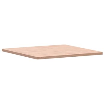 Vidaxl Tablero De Mesa Cuadrado De Madera Maciza De Haya 80x80x2,5 Cm Marrón