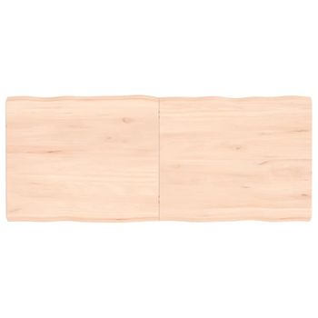 Vidaxl Tablero De Mesa Madera Maciza Borde Natural 120x50x(2-6) Cm Marrón