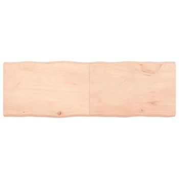 Vidaxl Tablero De Mesa Madera Maciza Borde Natural 180x60x(2-6) Cm Marrón