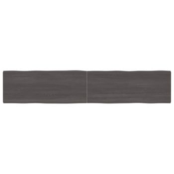 Vidaxl Tablero Mesa Madera Tratada Borde Vivo Marrón 200x40x(2-4) Cm