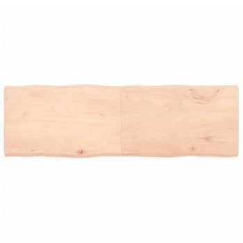 Vidaxl Tablero De Mesa Madera Maciza Borde Natural 160x50x(2-4) Cm Marrón